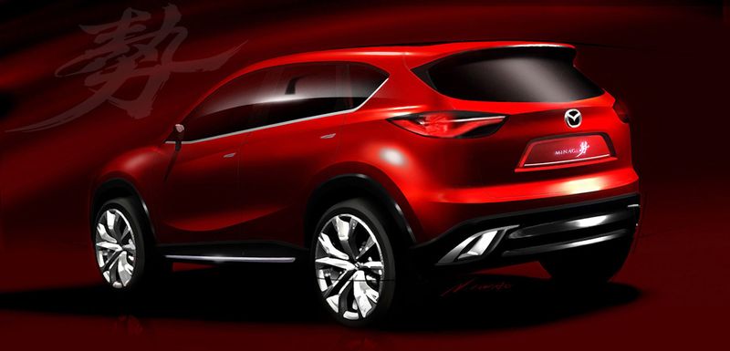 Концепт представляет из себя компактный кроссовер, который в недалеком будущем может превратиться в <br> серийный CX-5 и встанет на одну ступеньку ниже CX-7 в модельном ряду Мазда.<br> <br> Дизайн кроссовера Minagi выполнен в новом фирменном стиле компании, получившим название KODO (дух <br> движения). Впервые он был продемонстрирован в конце лета прошлого года на стильном концепте Mazda <br> Shinari.<br> <br> Кроме того, Mazda Minagi получит комплекс новейших технологий SKYACTIV, в который входит новая, более <br> жесткая структура кузова, новые силовые агрегаты и трансмиссии, которые должны будут значительно <br> сократить выбросы вредных веществ в атмосферу и улучшить экономические показатели.