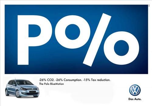 Бельгийская реклама VW Polo BlueMotion доходчиво информирует: меньше выхлоп - меньше налоги