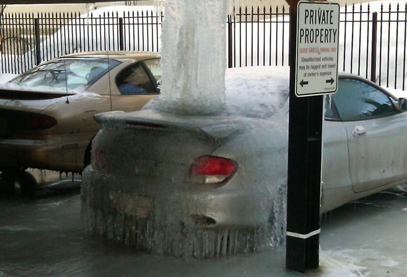 Антивандальная зимняя парковка (фото)