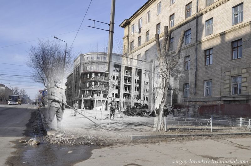 вов, волгоград, вторая мировая, сталинград, тогда и сейчас, фотомонтаж