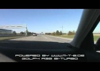 VW Golf R32 едет 310 км/ч