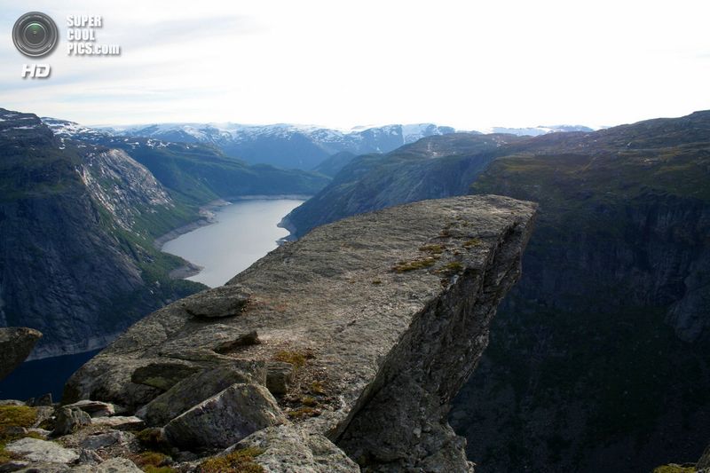 норвегия, язык тролля, гора, скала
