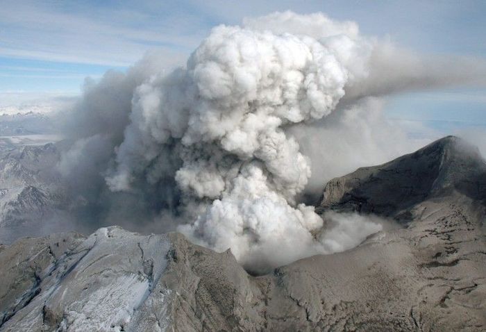 вулкан, пепел, аляска, извержение