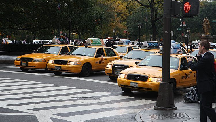 На Манхэттане глаз постепенно привыкает к желтизне автомобильного потока: чуть ли не две трети его – такси.