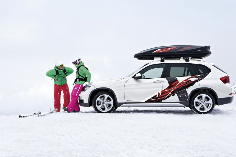 BMW X1 в спецкомплектации для горнолыжников (24 фото)