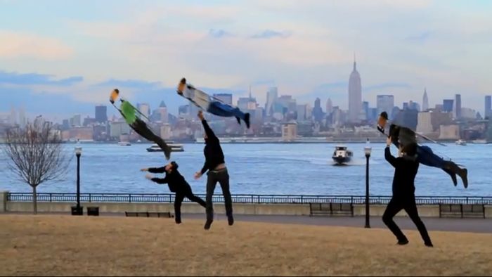 Летающие люди Нью-Йорка (видео)