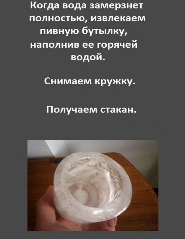 Многоразовый стакан из льда своими руками (6 фото)