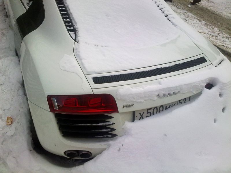 Белый подснежник из Audi R8 (9 фото)