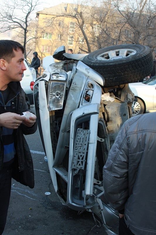 Авария с участием 18 машин во Владивостоке (46 фото)