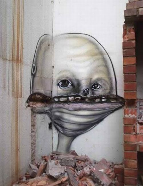 Непривычные граффити в Бразилии (13 фото)