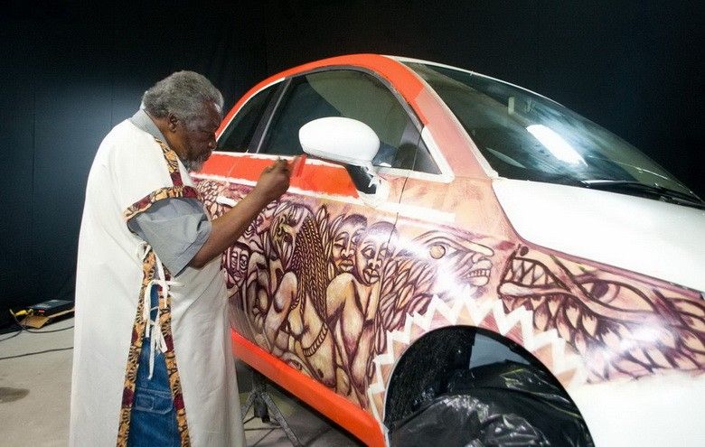 Спецверсия Fiat 500 в честь открытия салона в Мозамбика (6 фото)