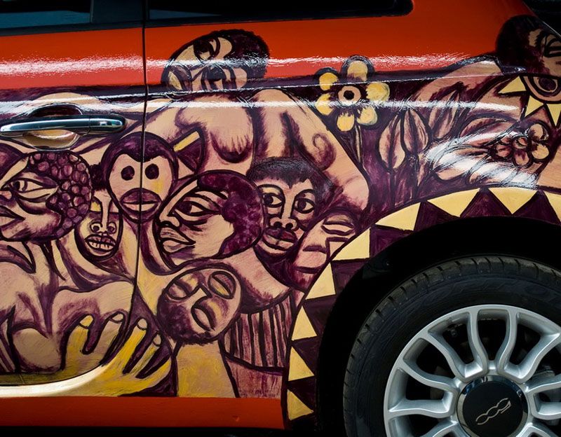 Спецверсия Fiat 500 в честь открытия салона в Мозамбика (6 фото)