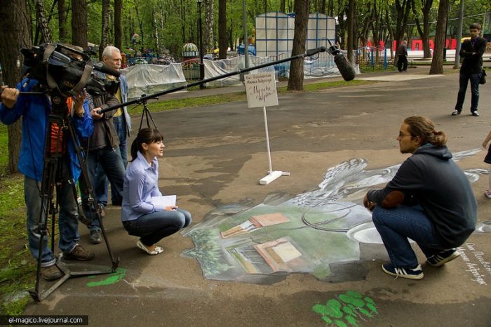 3D-рисунки в Бабушкином парке (58 фото)