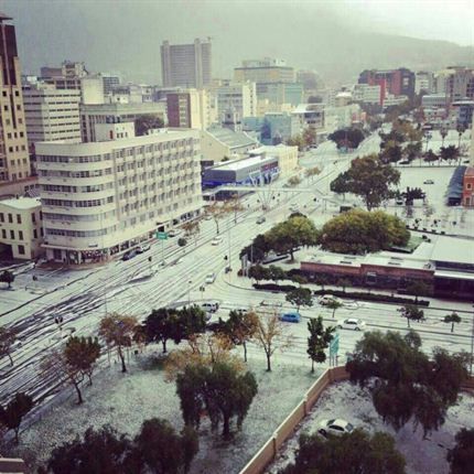африка, кейптаун, юар, снег, снегопад