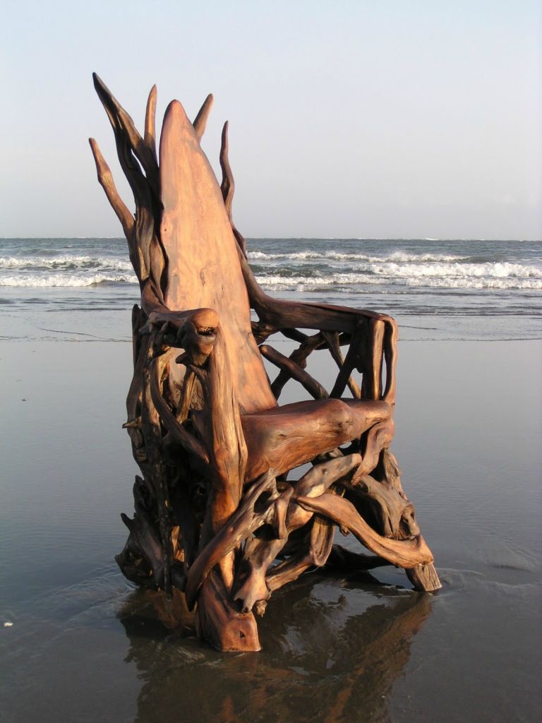 скульптор, древесина, мастер, побережье