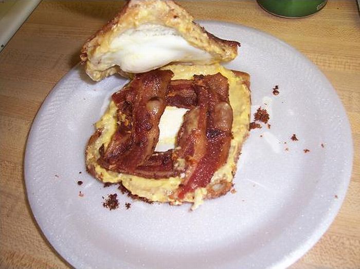 Очень вкусный бутерброд на завтрак (16 фото)