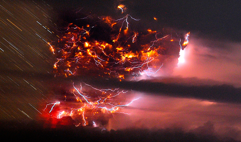 Извержение вулкана Пуйеуэ (20 фото)