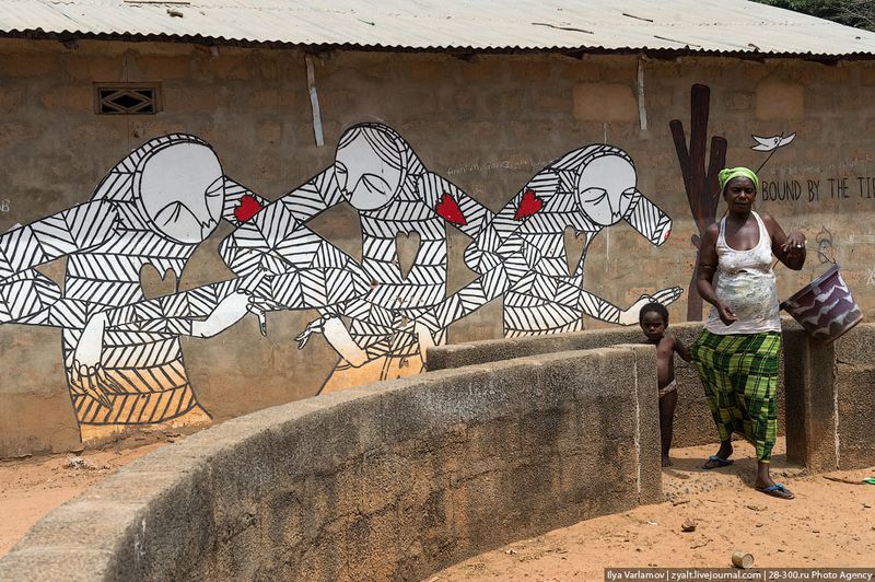гамбия, уличные художники , африка