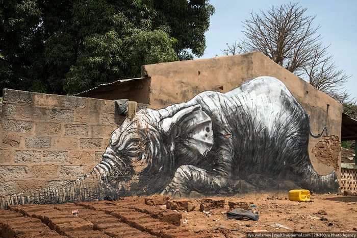 гамбия, уличные художники , африка