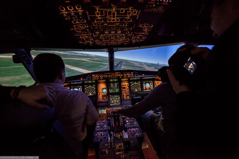 пилот, самолет, компьютер, экипаж, тренировка