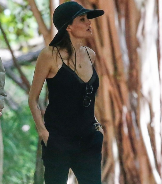 Анджелина Джоли одела открытый топ первый раз после операции на грудь (2 фото)