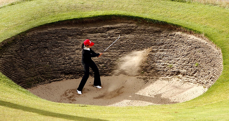 Гольфистка Лорена Очоа в ходе первого раунда Британского Открытого чемпионата по женскому гольфу в Роял Литам и Сан-Аннс, Англия. (Peter Morrison/Associated Press)