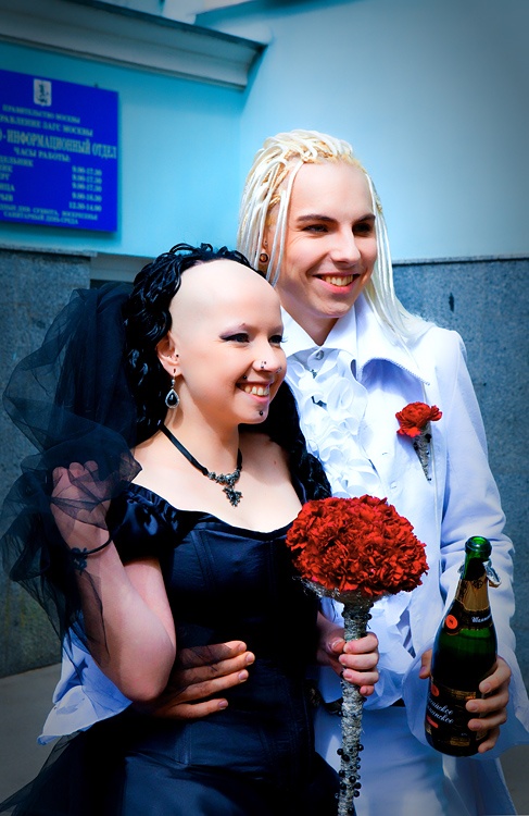 Большая готическая свадьба (103 фото)