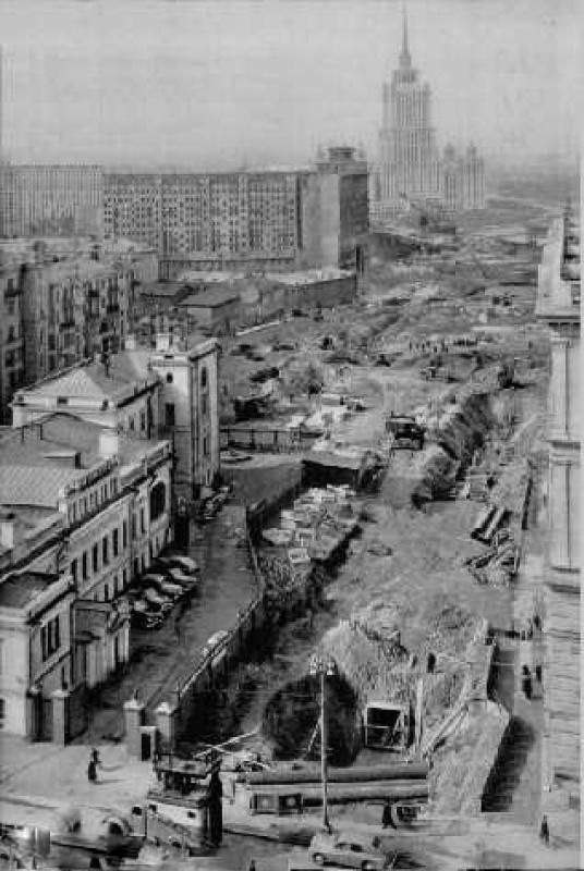 Строительство Калининского проспекта. 1957 г.