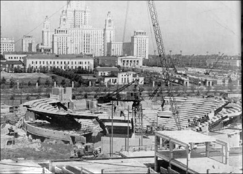 Строительство цирка на проспекте Вернадского. 1965-1968 гг.