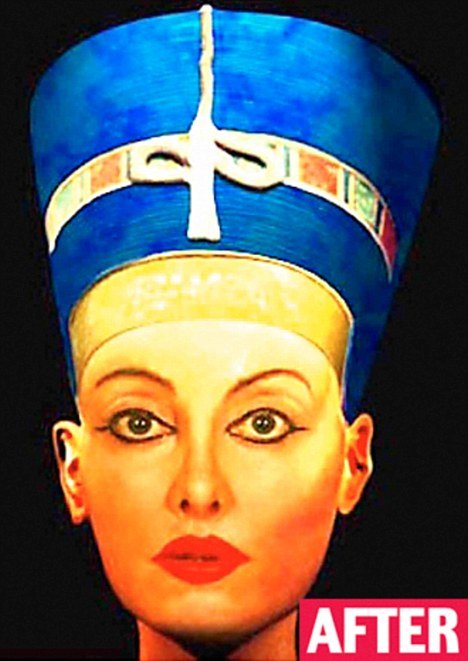 Она - древнеегипетская царица Нефертити (5 фото)