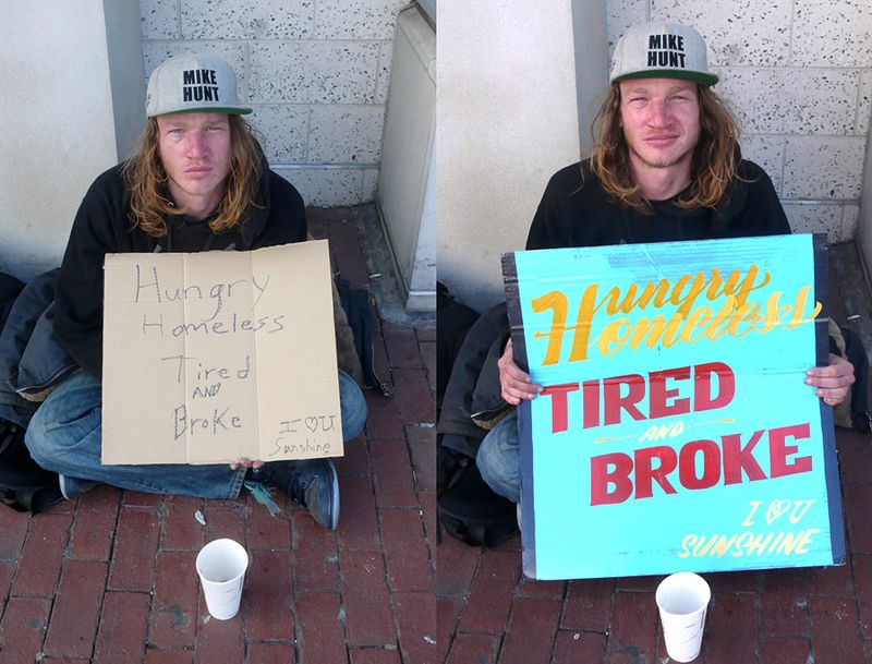 таблички, бездомные