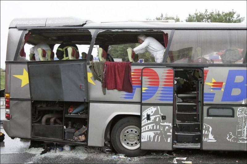 В Германии разбился автобус с польскими туристами (8 фото+видео)