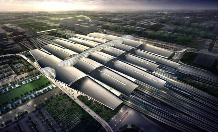 Новый современный вокзал в Китае (11 фото)