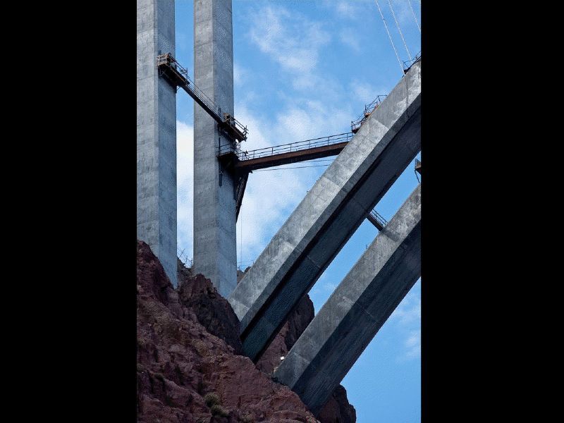 Новый мост через дамбу Гувера (35 фото)