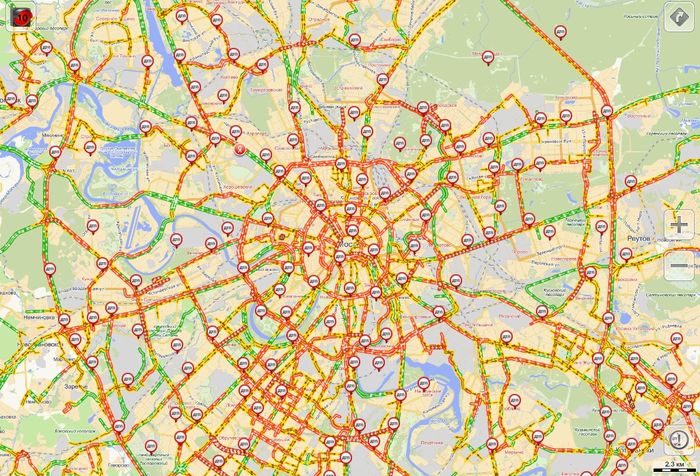 Самые загруженные дороги в Москве (фото + текст)