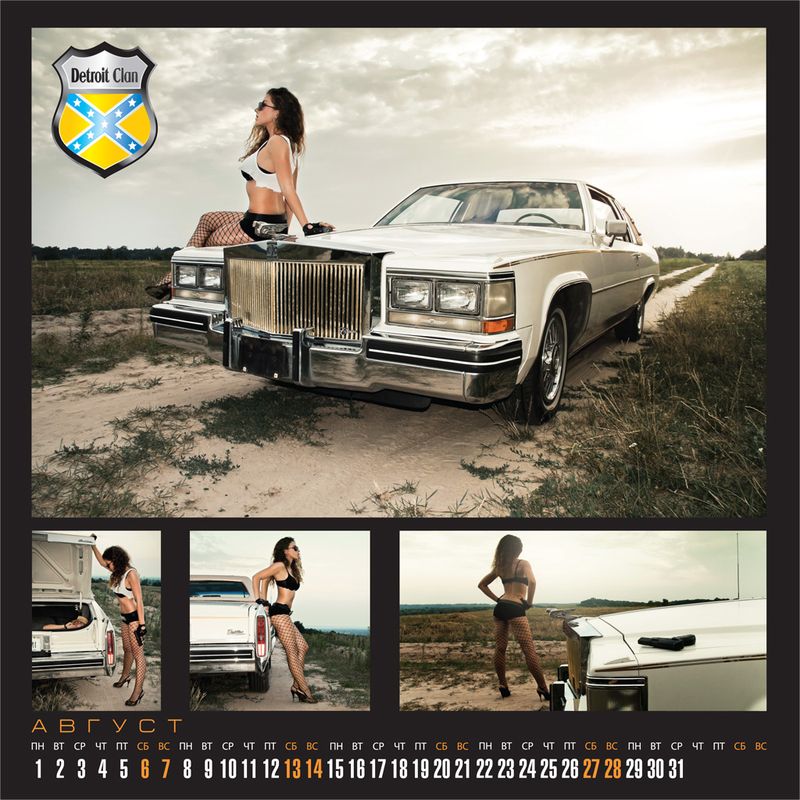 Календарь American cars&Ukrainian girls (13 фото)