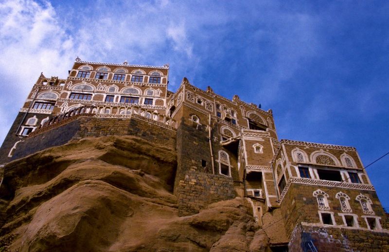 дворец, достопримечательность, строение, йемен, скалы
