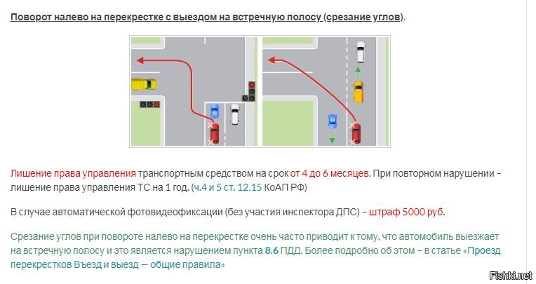 Встречная на перекрестке