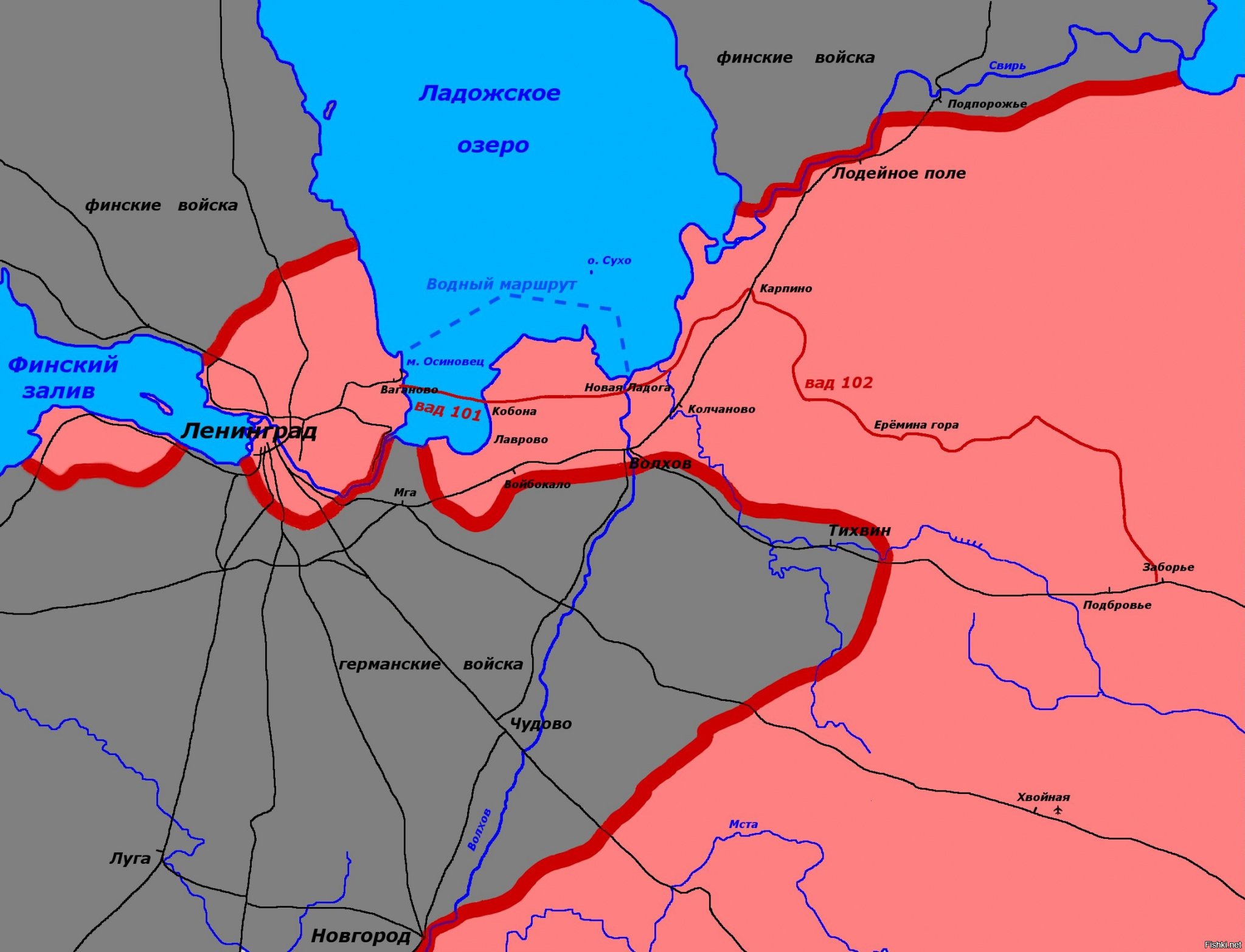 Блокадный ленинград карта окружения - 93 фото