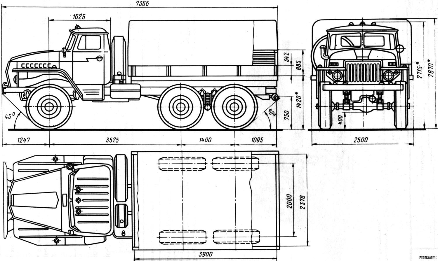 Урал 4320 размеры