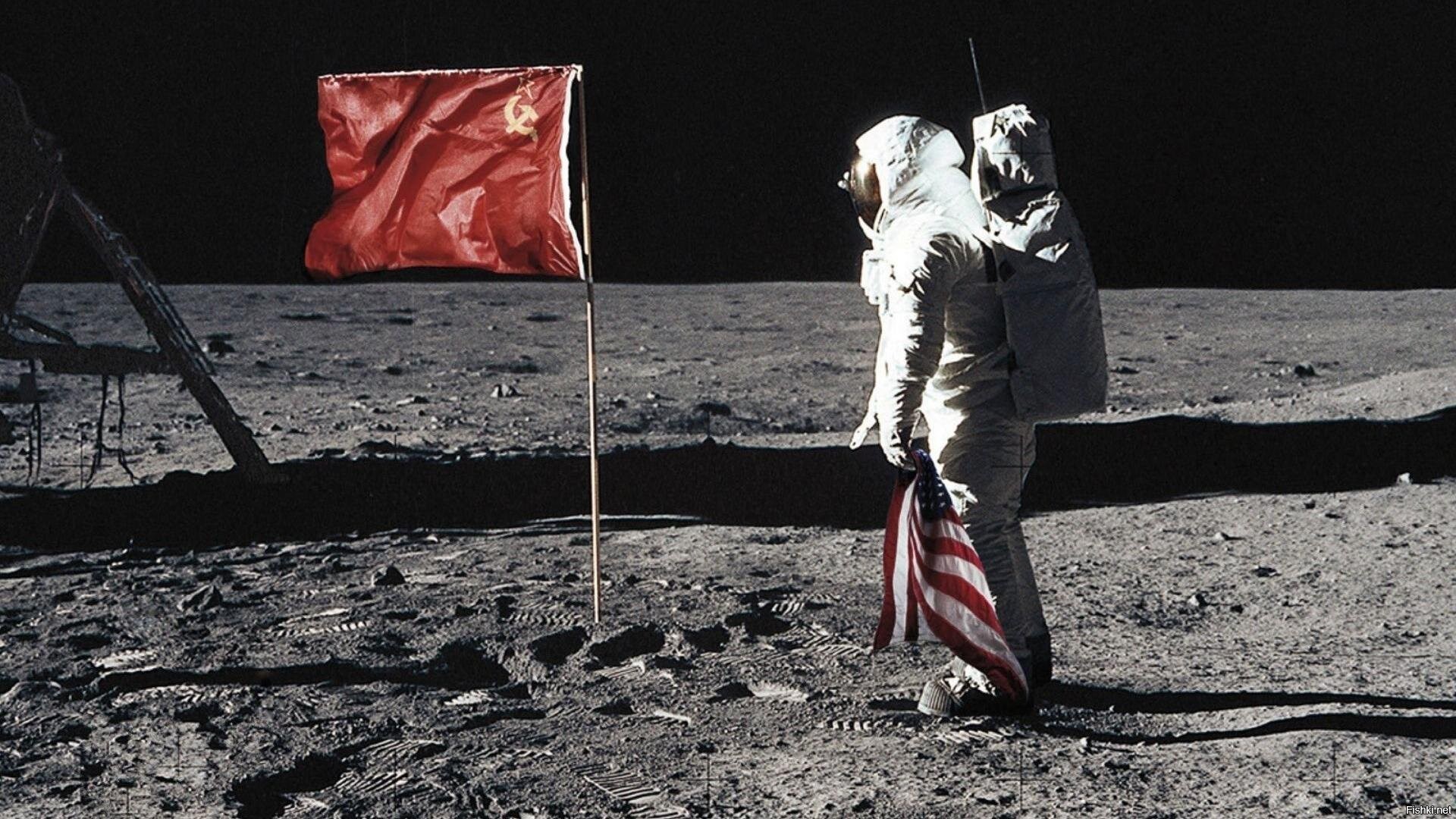 Космонавты высадились на луне. Аполлон 11 1969.