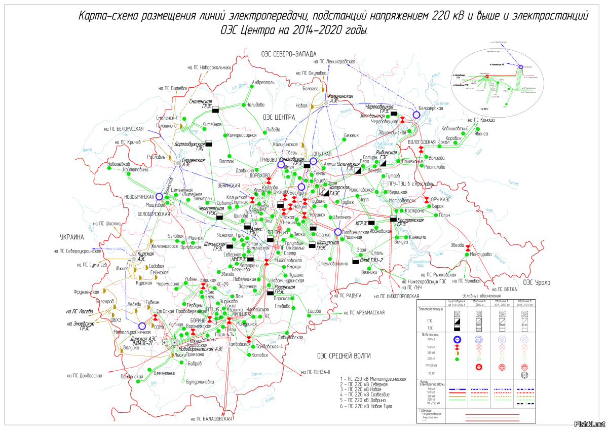 Карта вл 110 кв