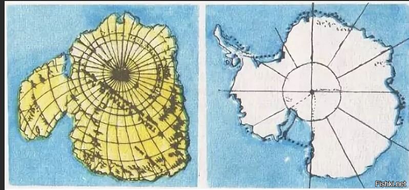 Древняя карта антарктиды